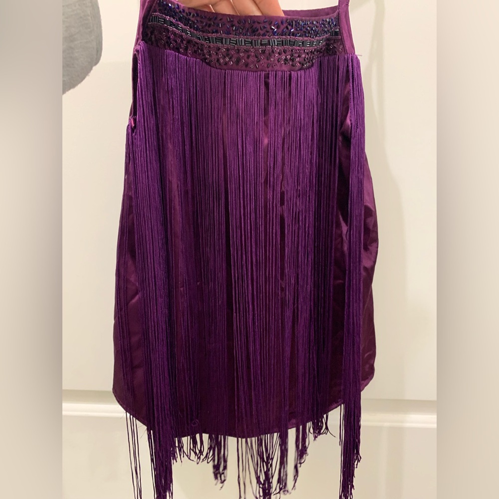 Charlotte Russe Purple Beaded Frilled top size small - Picture 2 of 9